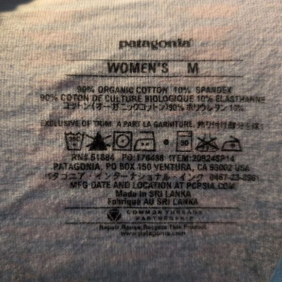 Patagonia organic cotton tank top with bra shelf sz M - Picture 6 of 6